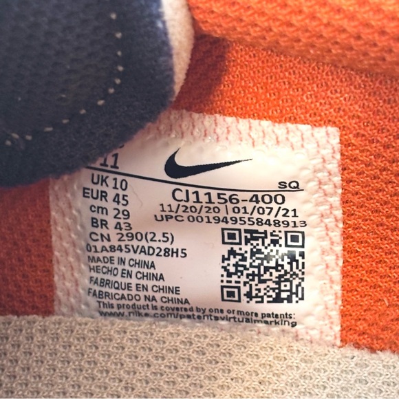 Nike DBreak-Type Navy Sail Orange N. 354 Sneakers Size US Men’s 11 - Picture 9 of 9